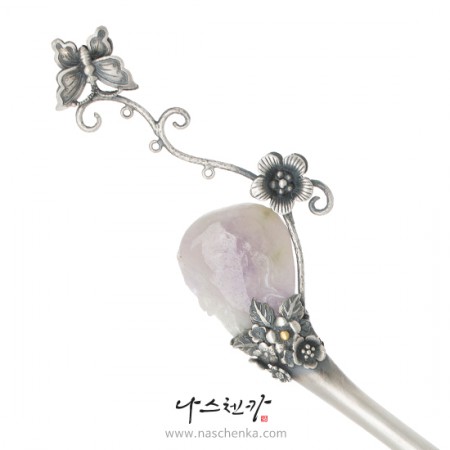 Lavender jade binyeo hairpin (NASCHENKA Signature Binyeo)