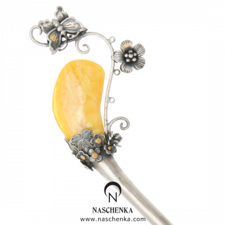 Amber binyeo hairpin