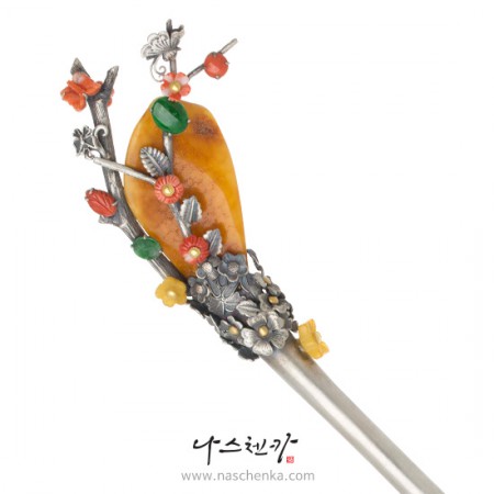 Amber binyeo hairpin