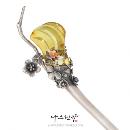 Amber binyeo hairpin