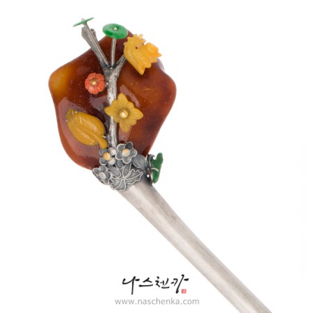 Amber binyeo hairpin