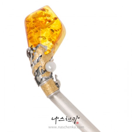 Amber binyeo hairpin