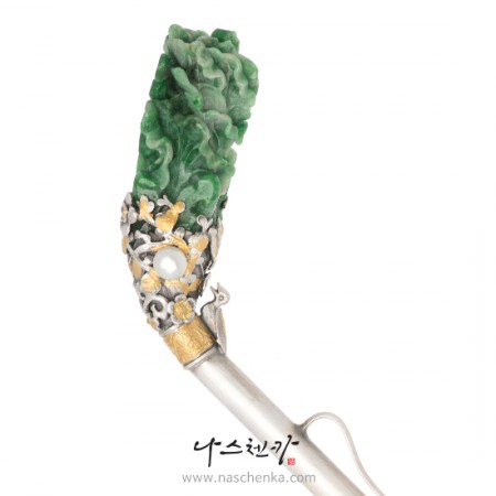 Jade silver binyeo hairpin (NASCHENKA Signature Binyeo)