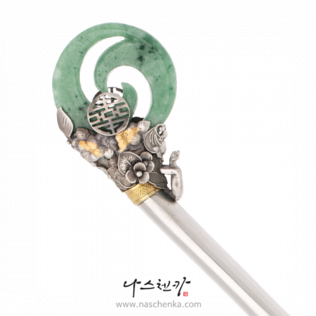 Jade silver binyeo hairpin (Jade Binyeo)