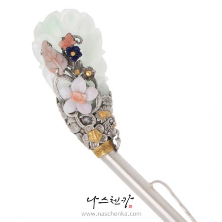 Jade silver binyeo hairpin (Jade Binyeo)