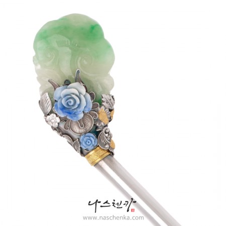 Jade silver binyeo hairpin No. 95 (Jade Binyeo)