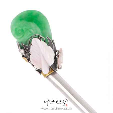 Jade silver binyeo hairpin No. 96 (Jade Binyeo)
