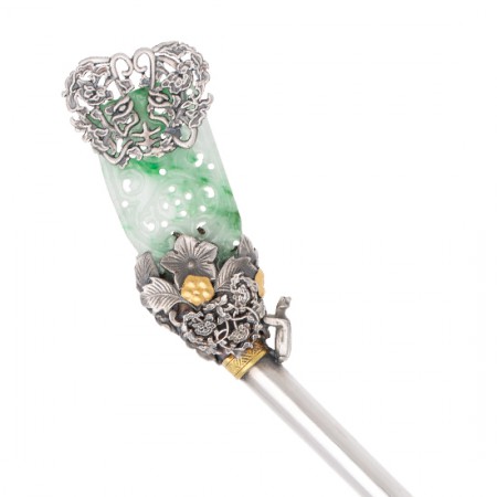 Jade silver binyeo hairpin (Jade Binyeo)