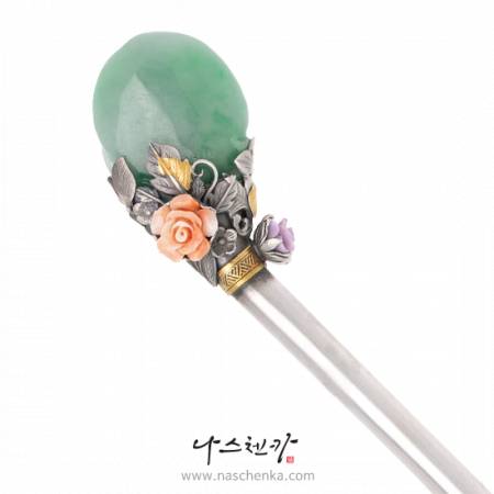 Jade silver binyeo hairpin (Jade Binyeo)