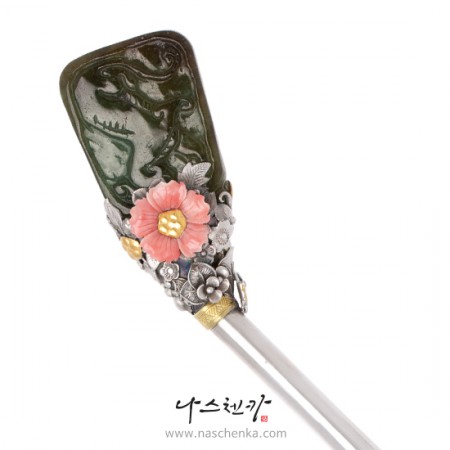 Jade silver binyeo hairpin (Jade Binyeo)
