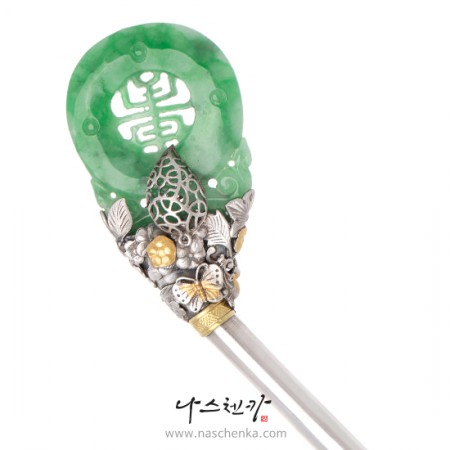 Jade silver binyeo hairpin (Jade Binyeo)