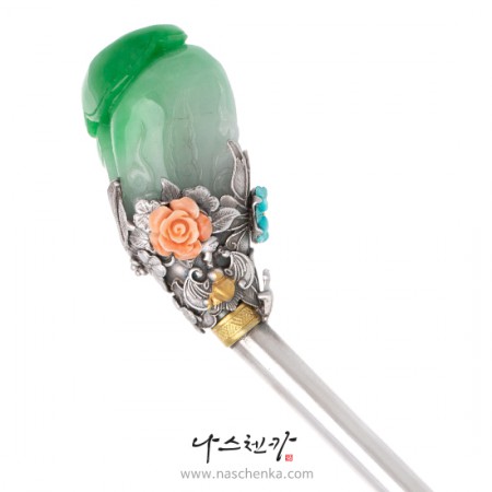 Jade silver binyeo hairpin (Jade Binyeo)