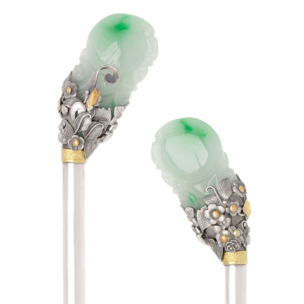 Jade silver binyeo hairpin (NASCHENKA Signature Binyeo)