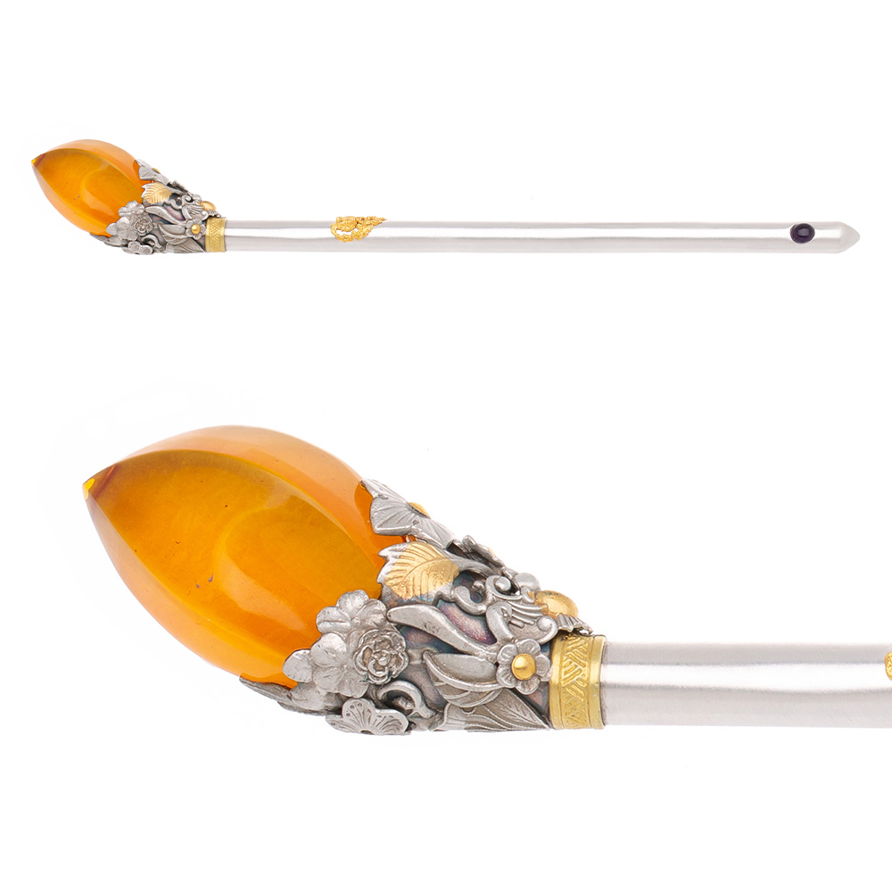 Amber gemstone binyeo hairpin (Amber Binyeo)