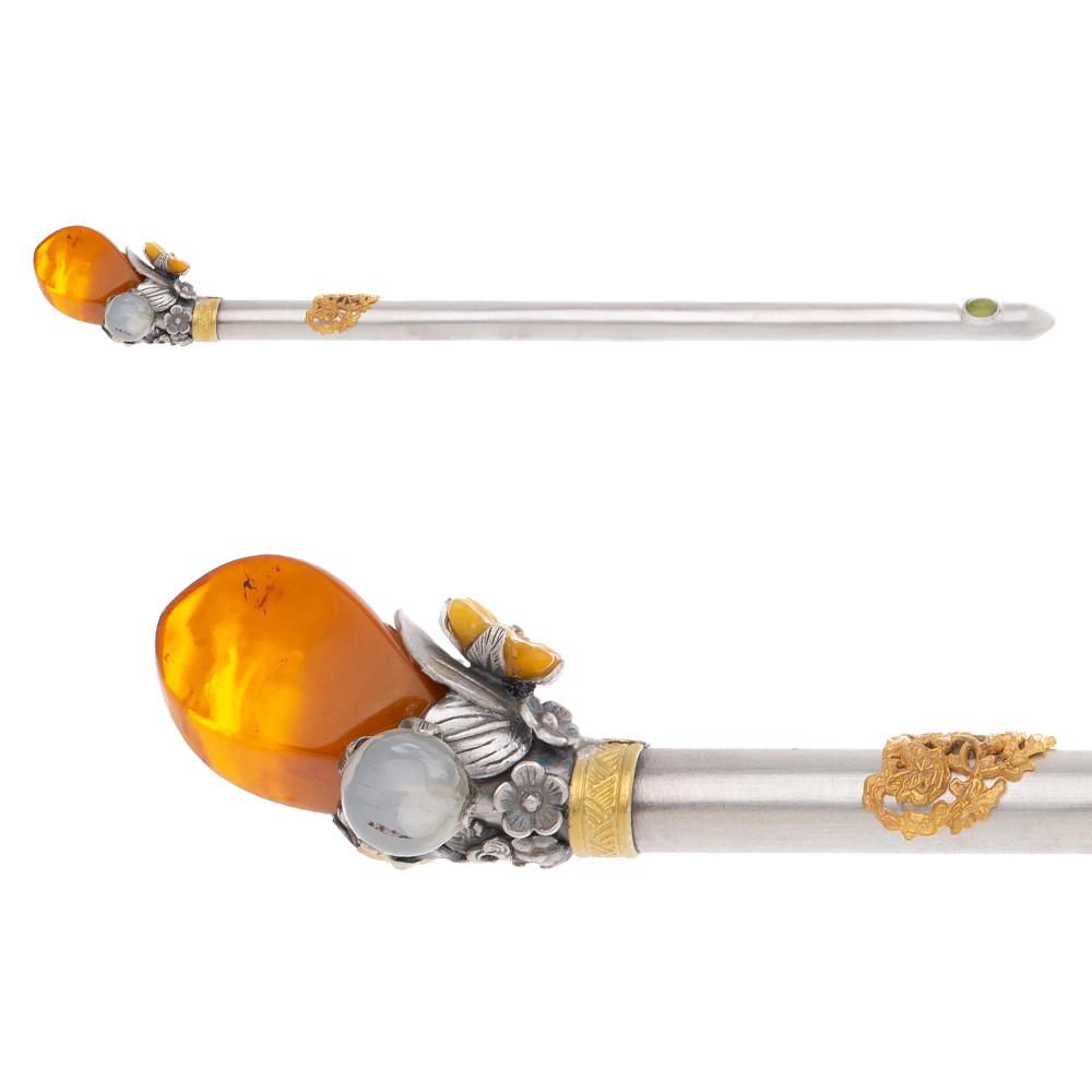 Amber binyeo hairpin