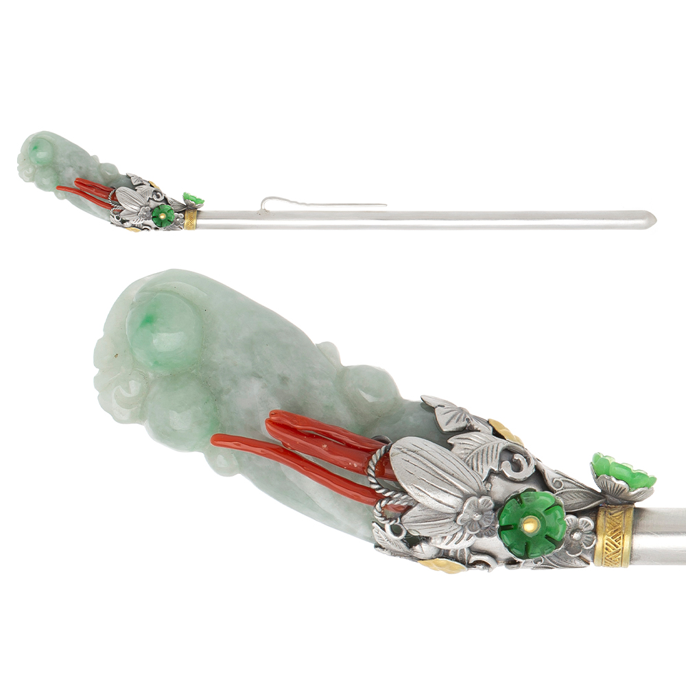 Jade coral binyeo hairpin (NASCHENKA Signature Binyeo)