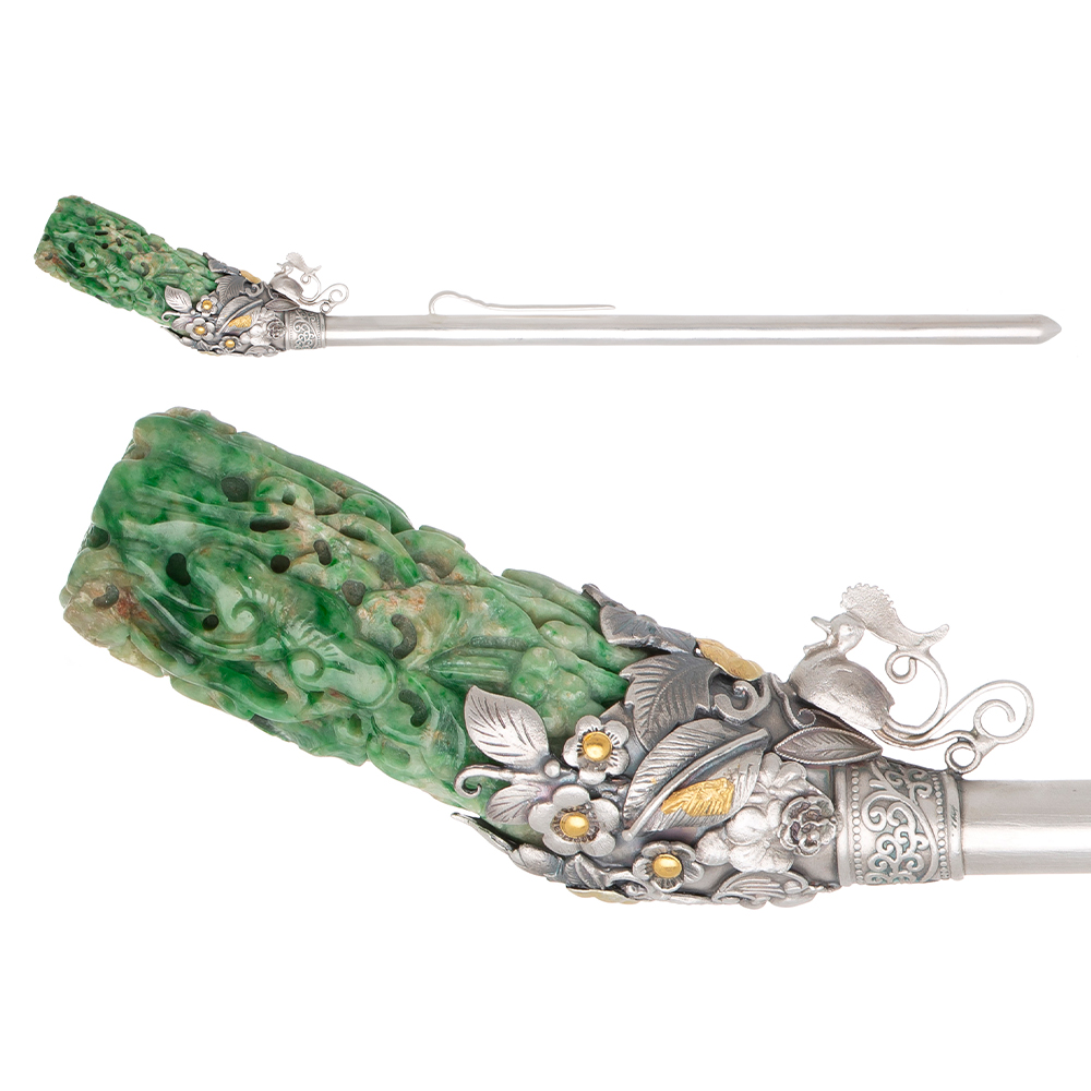 Jade silver binyeo hairpin (NASCHENKA Signature Binyeo)