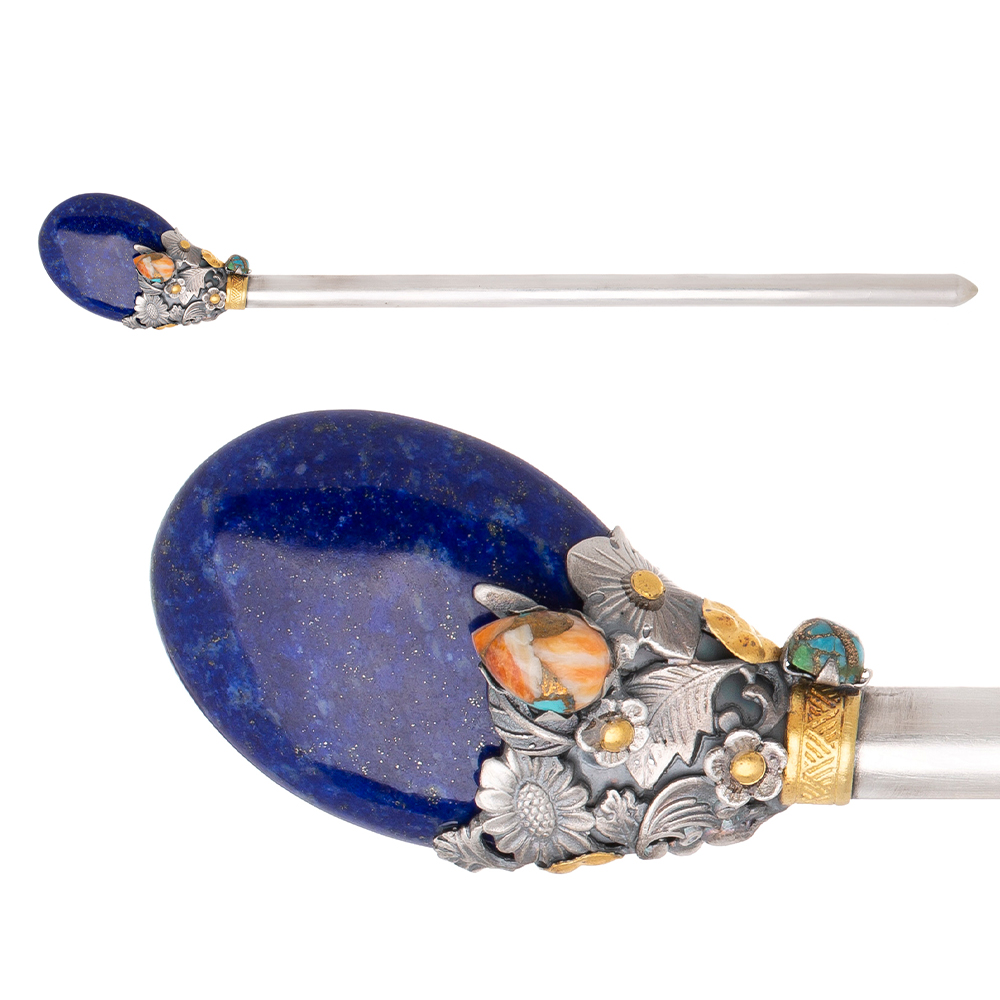 Gemstone silver binyeo hairpin (NASCHENKA Signature Binyeo)