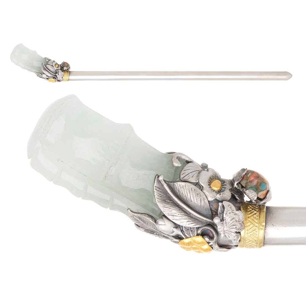 Jade silver binyeo hairpin (Jade Binyeo)