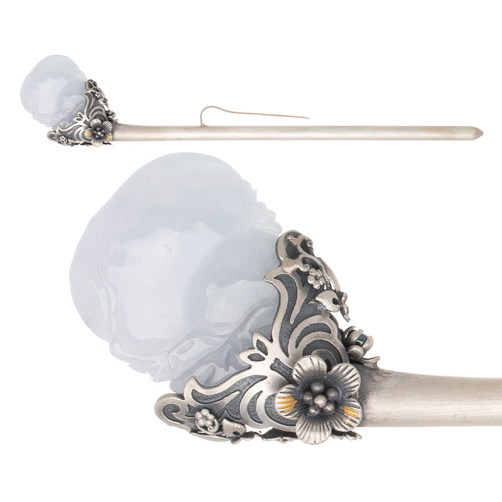 Lavender jade binyeo hairpin (NASCHENKA Signature Binyeo)