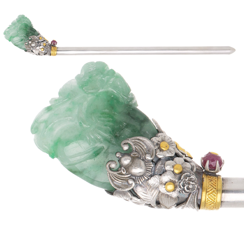Jade binyeo hairpin (NASCHENKA Signature Binyeo)