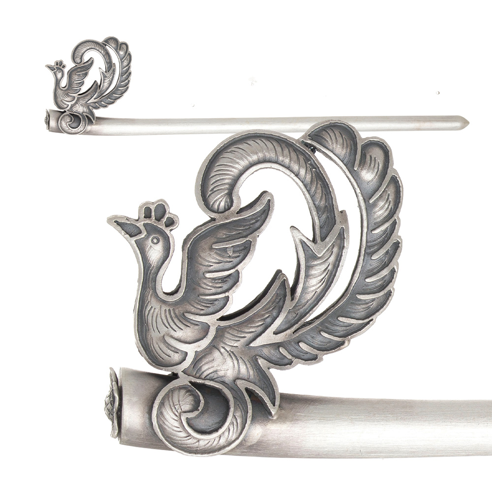 Phoenix silver binyeo hairpin (Royal Motif Binyeo)