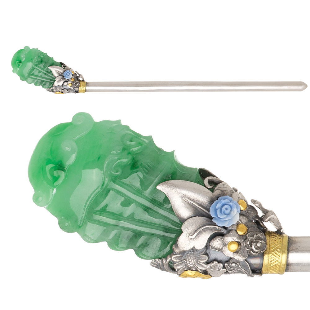 Jade binyeo hairpin (NASCHENKA Signature Binyeo)