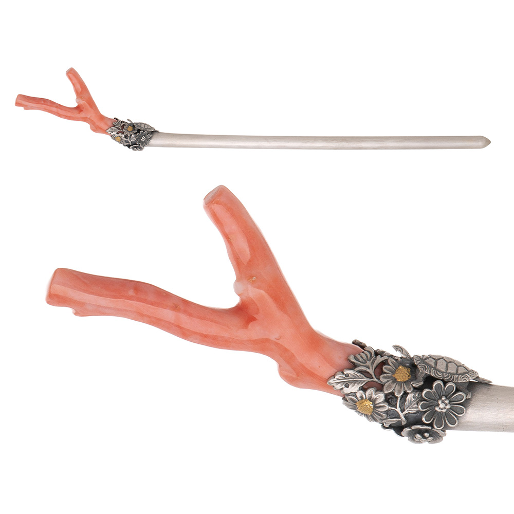 Coral binyeo hairpin (NASCHENKA Signature Binyeo)