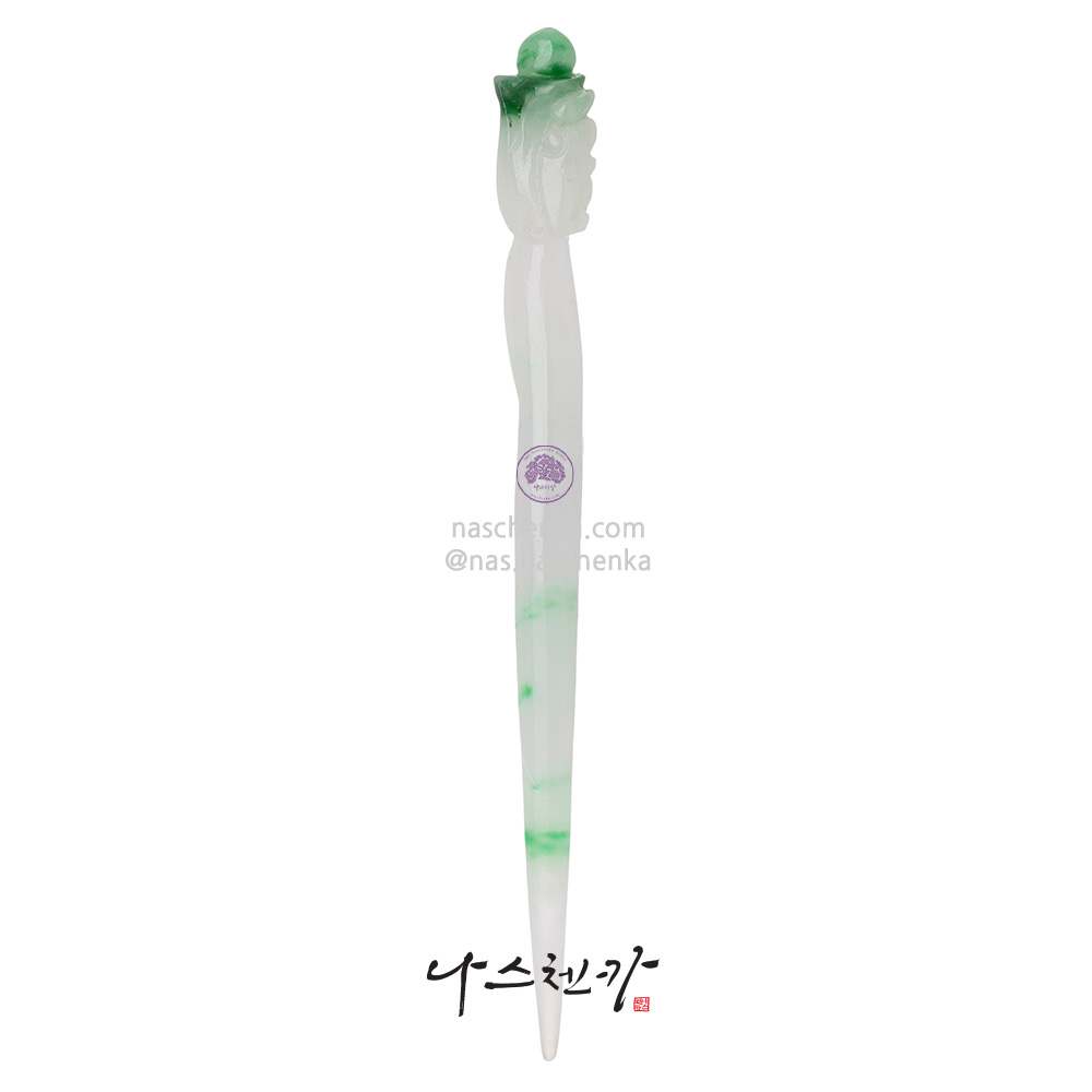 Jade donggot topknot pin