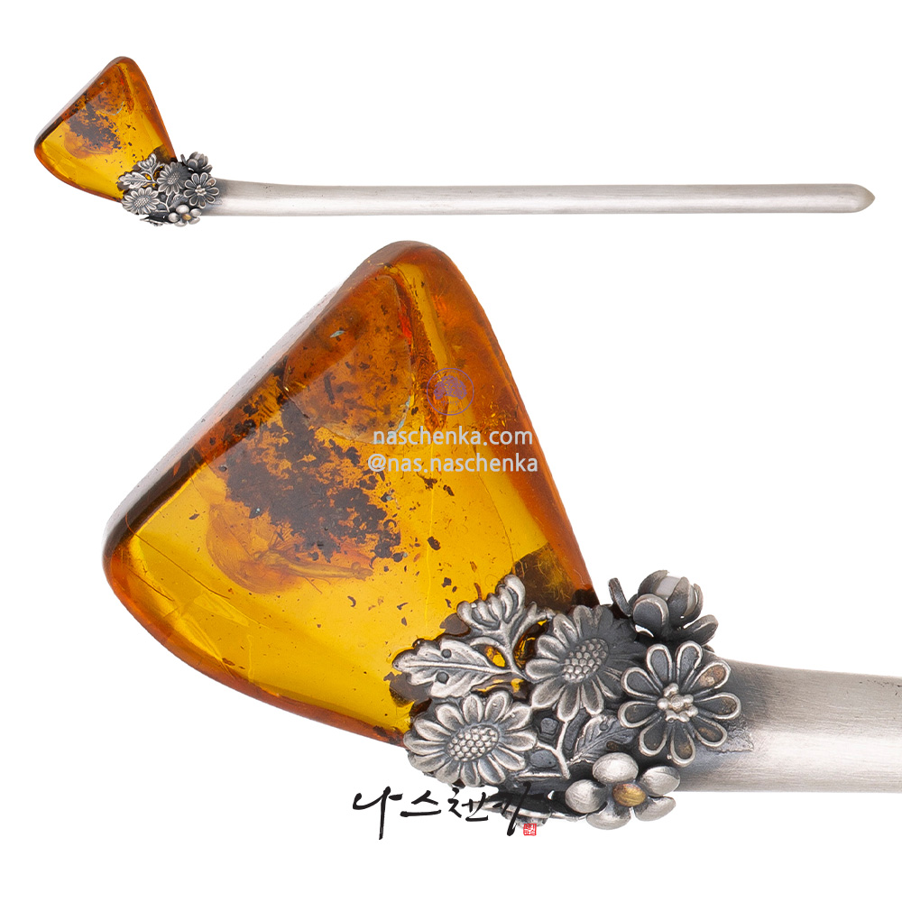 Amber binyeo hairpin