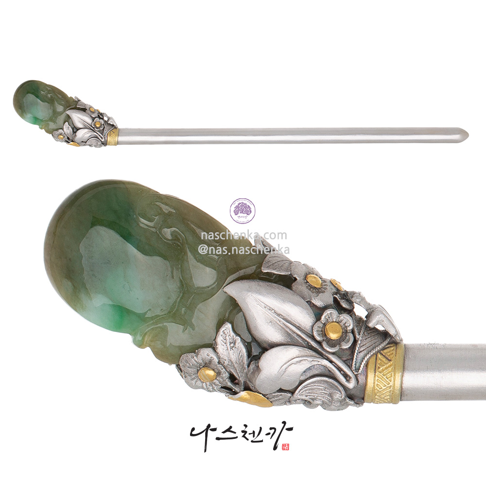 Jade silver binyeo hairpin (Jade Binyeo)