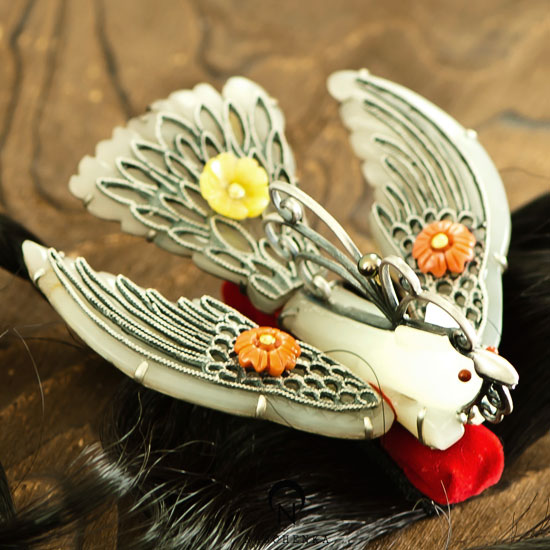 Phoenix jade cheopji hair ornament