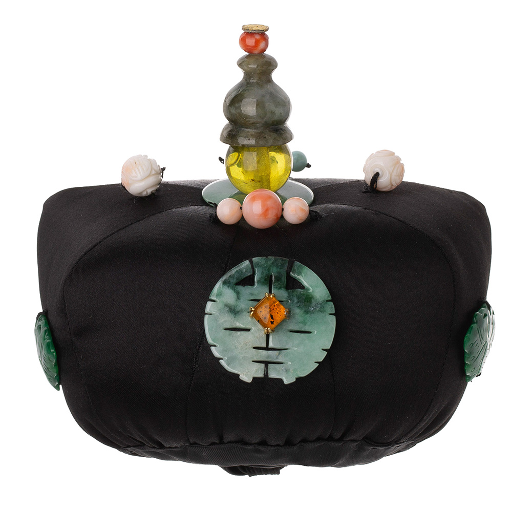 Jade coral jokduri bridal crown