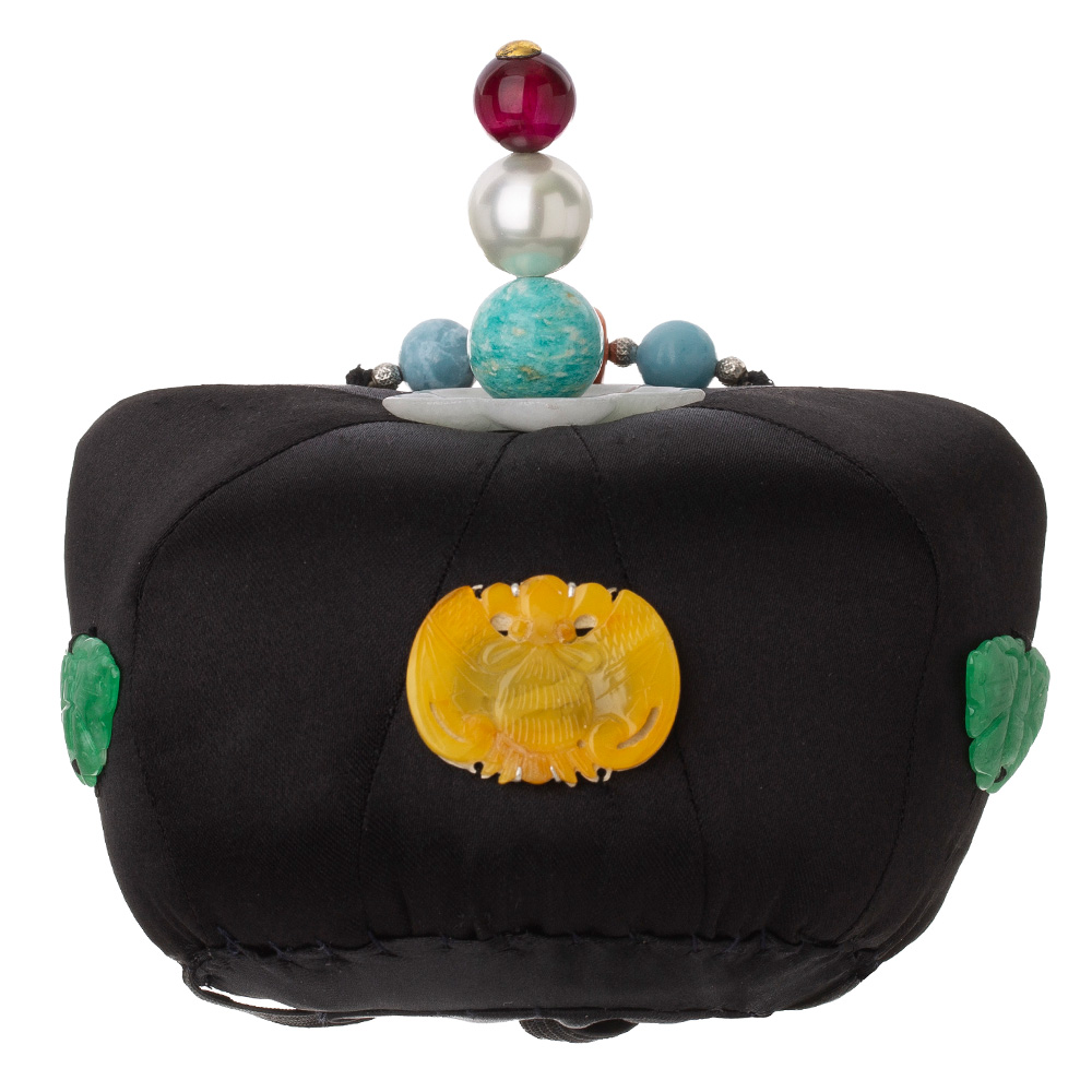 Bat amber coral jokduri bridal crown
